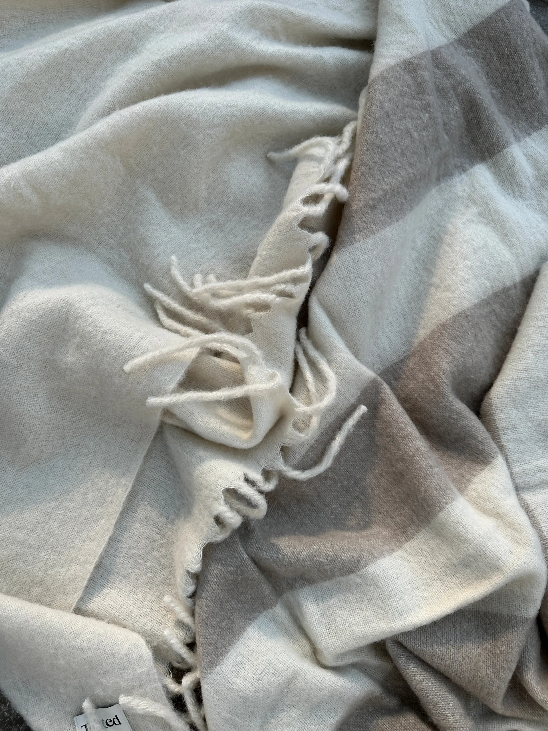 Jungberg ullpläd 130x170 cm, Offwhite Tinted