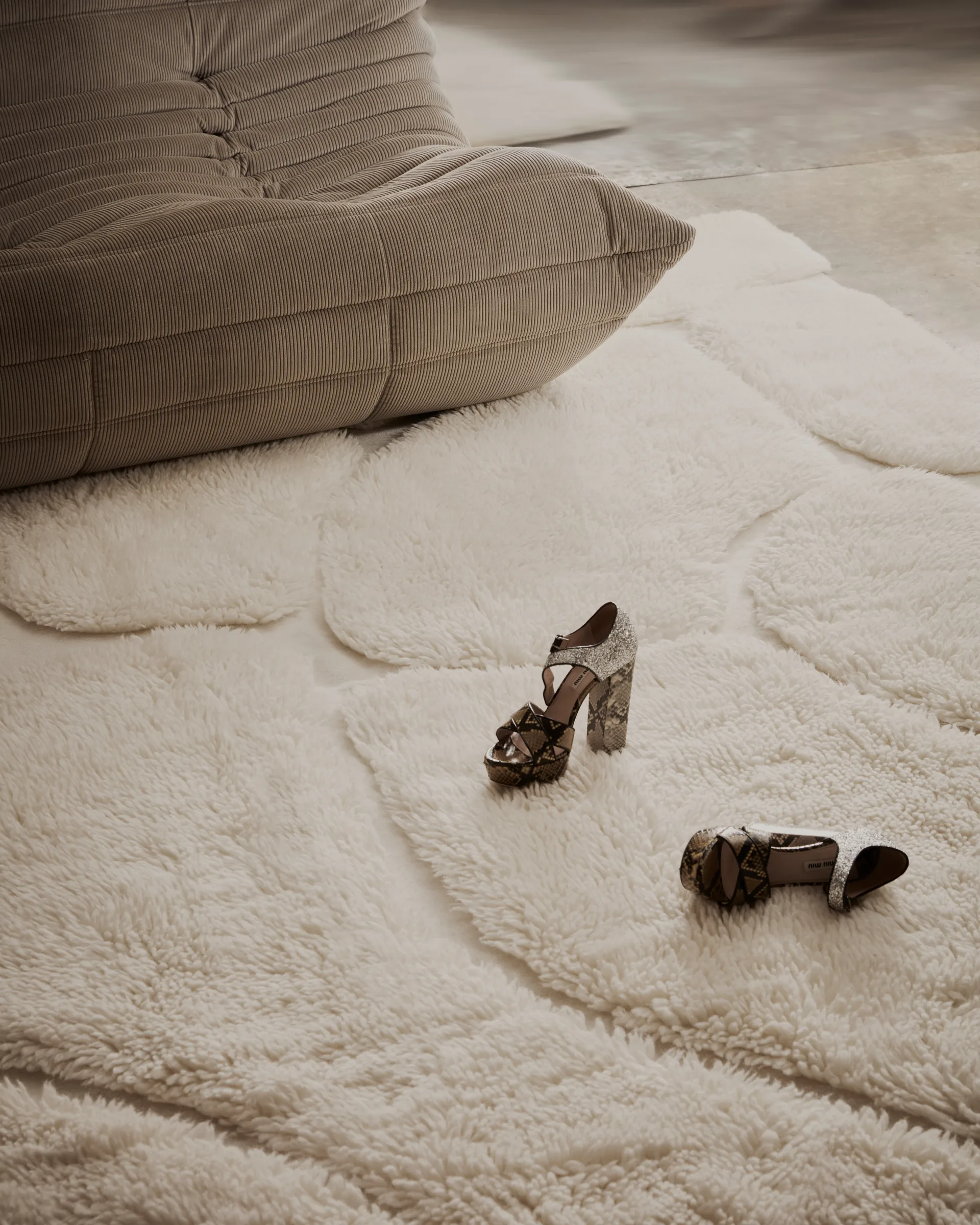 Kullin ullmatta 200x300 cm, Offwhite Tinted