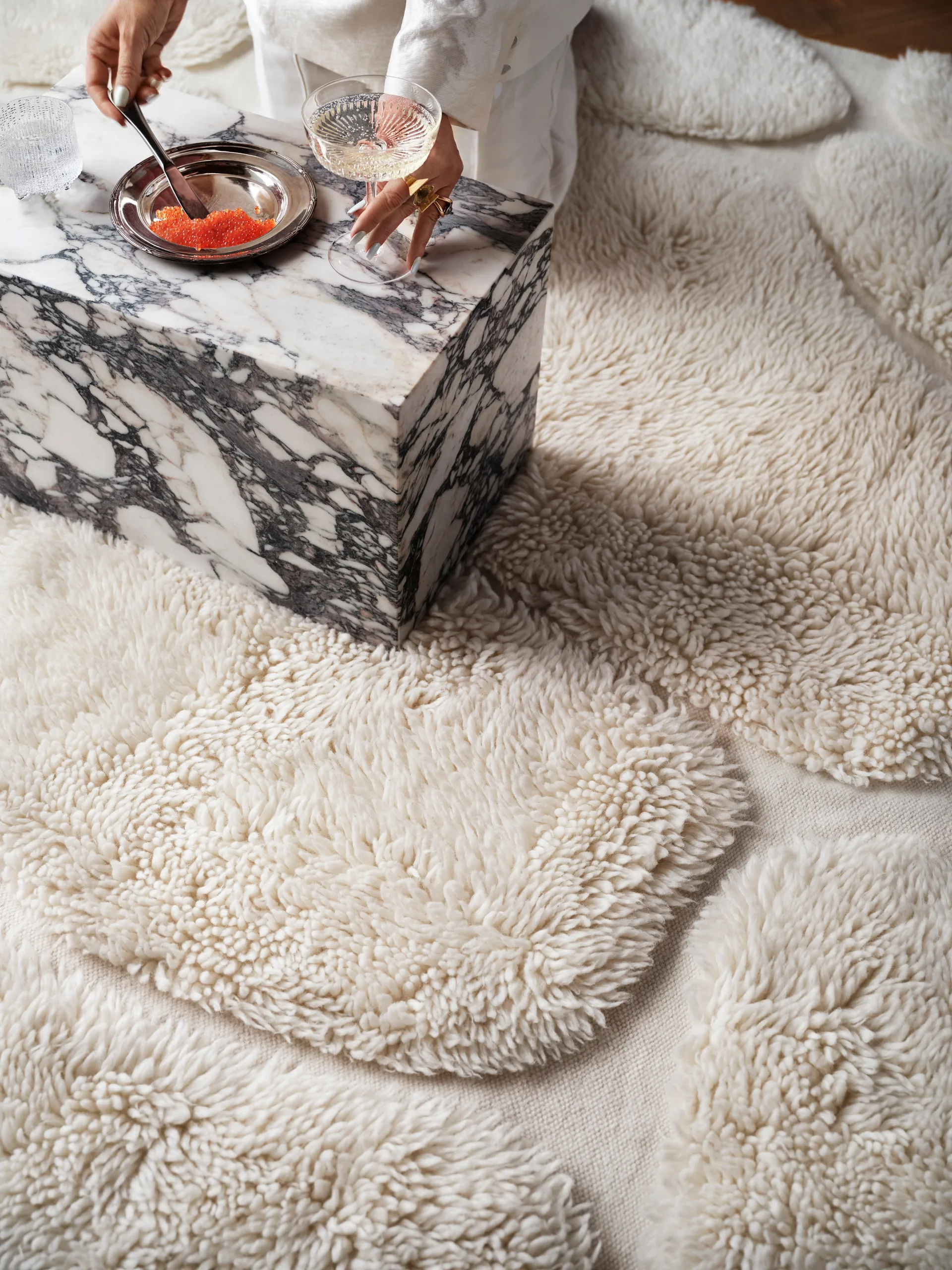 Kullin ullmatta 250x350 cm, Offwhite Tinted