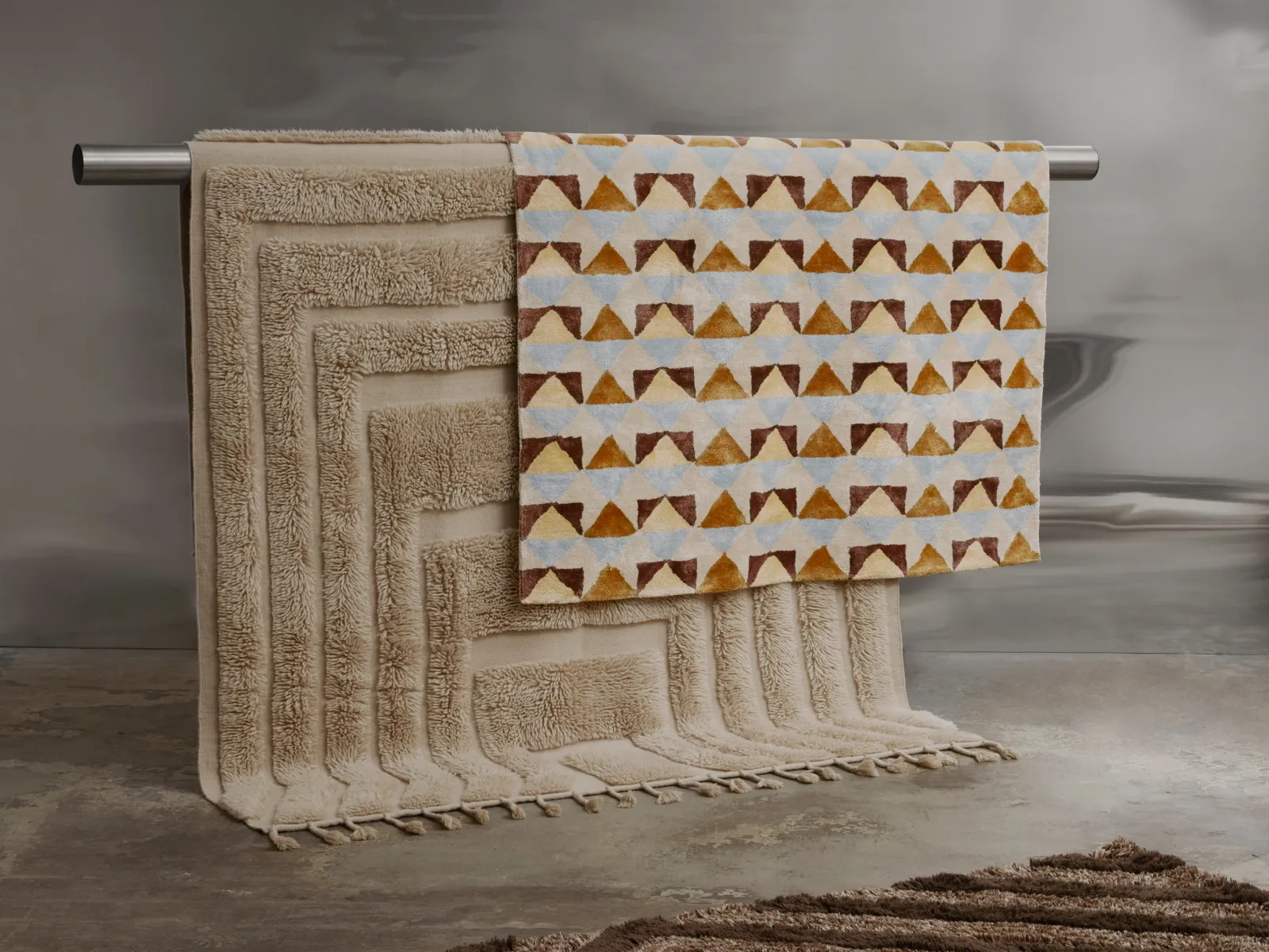 Mellin viskosmatta 170x240 cm, Multi Tinted