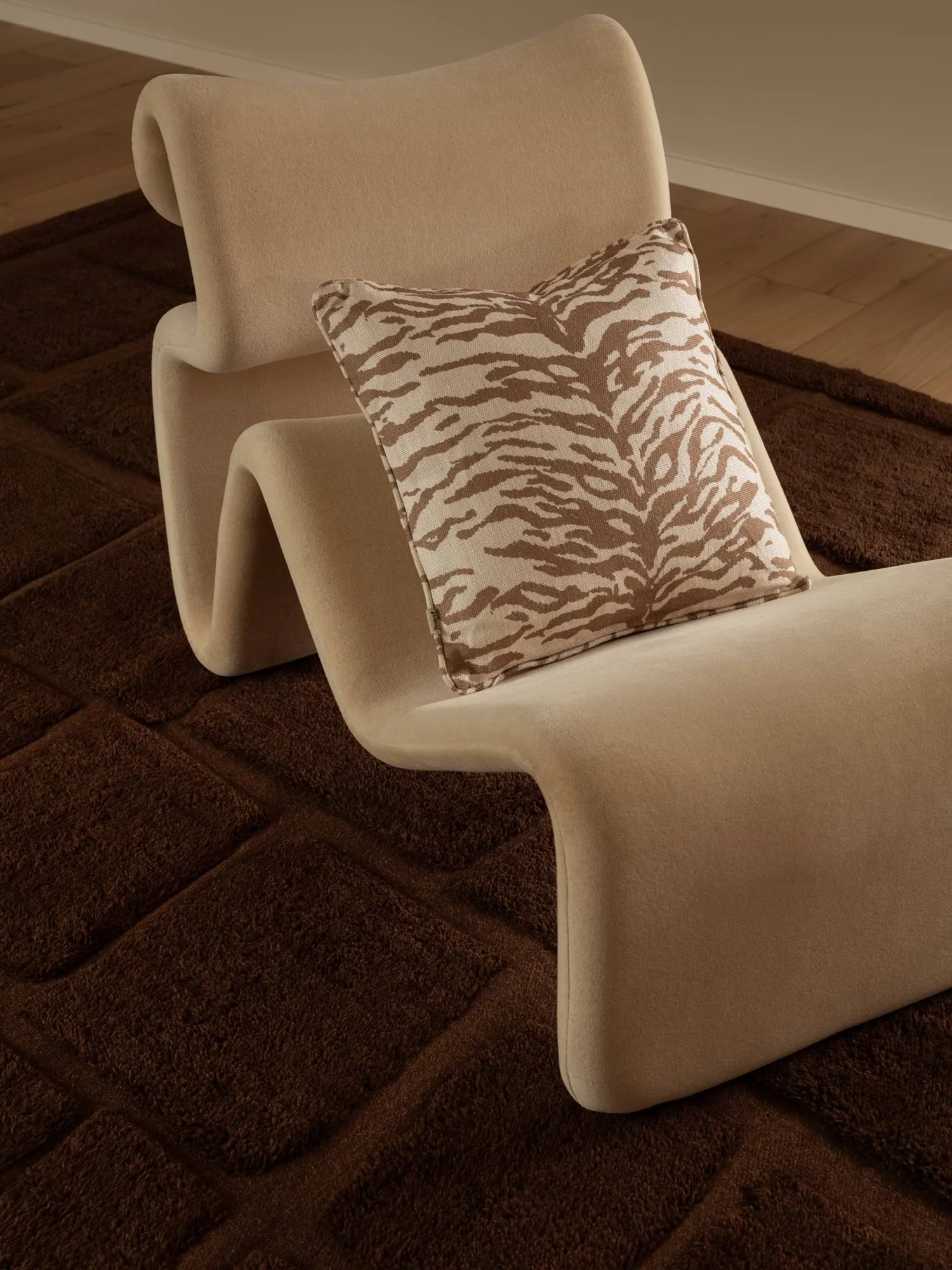 Norell prydnadskudde, Tiger beige-off white, 50x50 cm Tinted