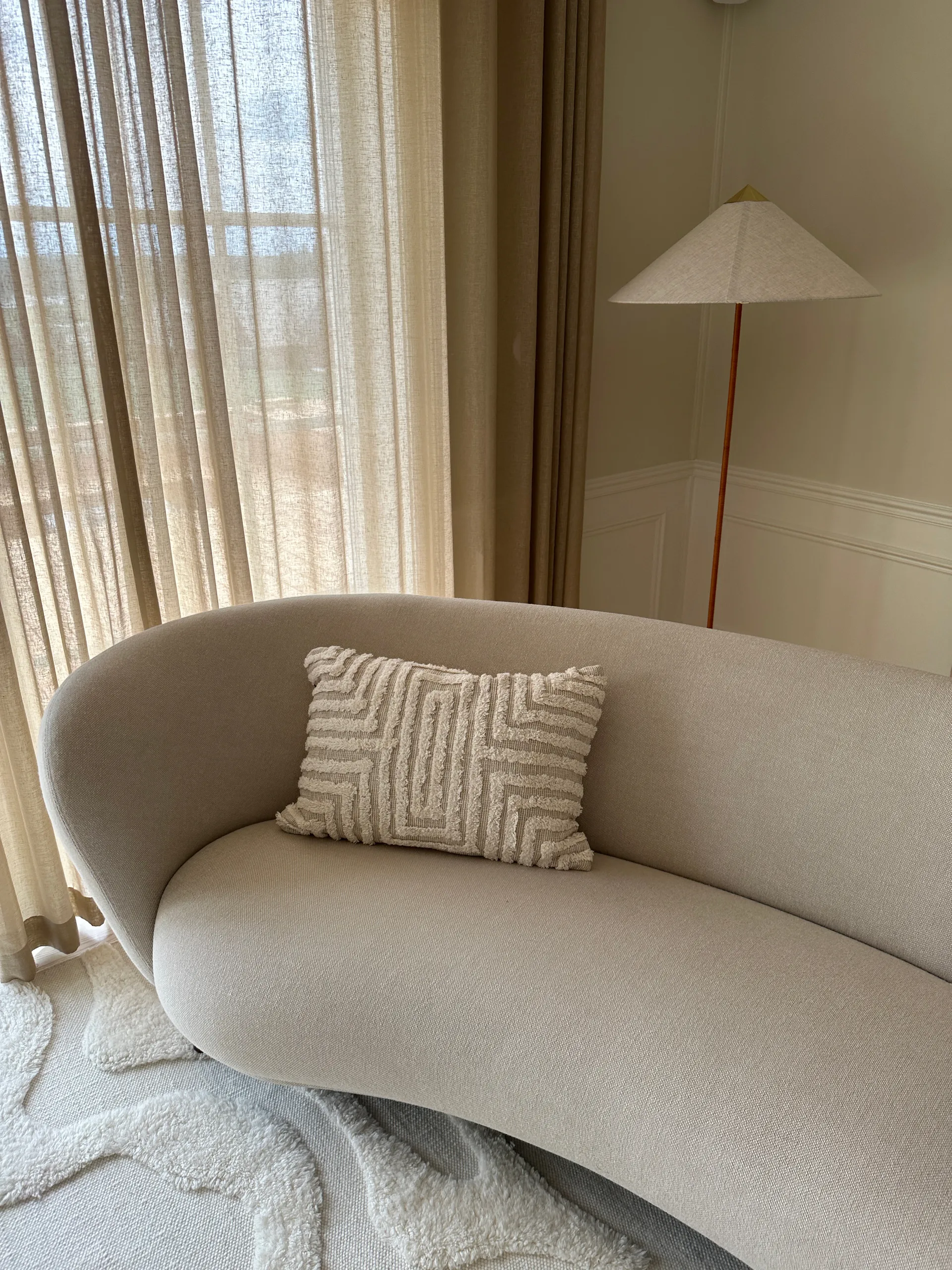 Telin kudde 30x50 cm, Offwhite Tinted