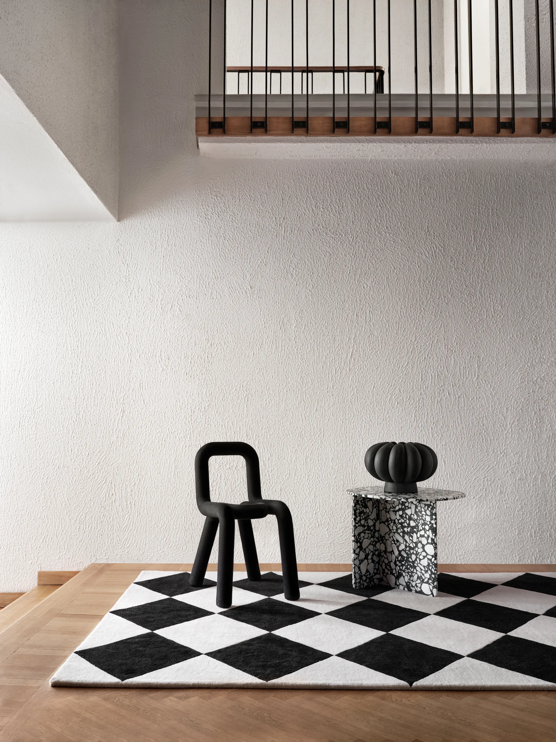 Tenman ullmatta 250x350 cm, Black-white Tinted