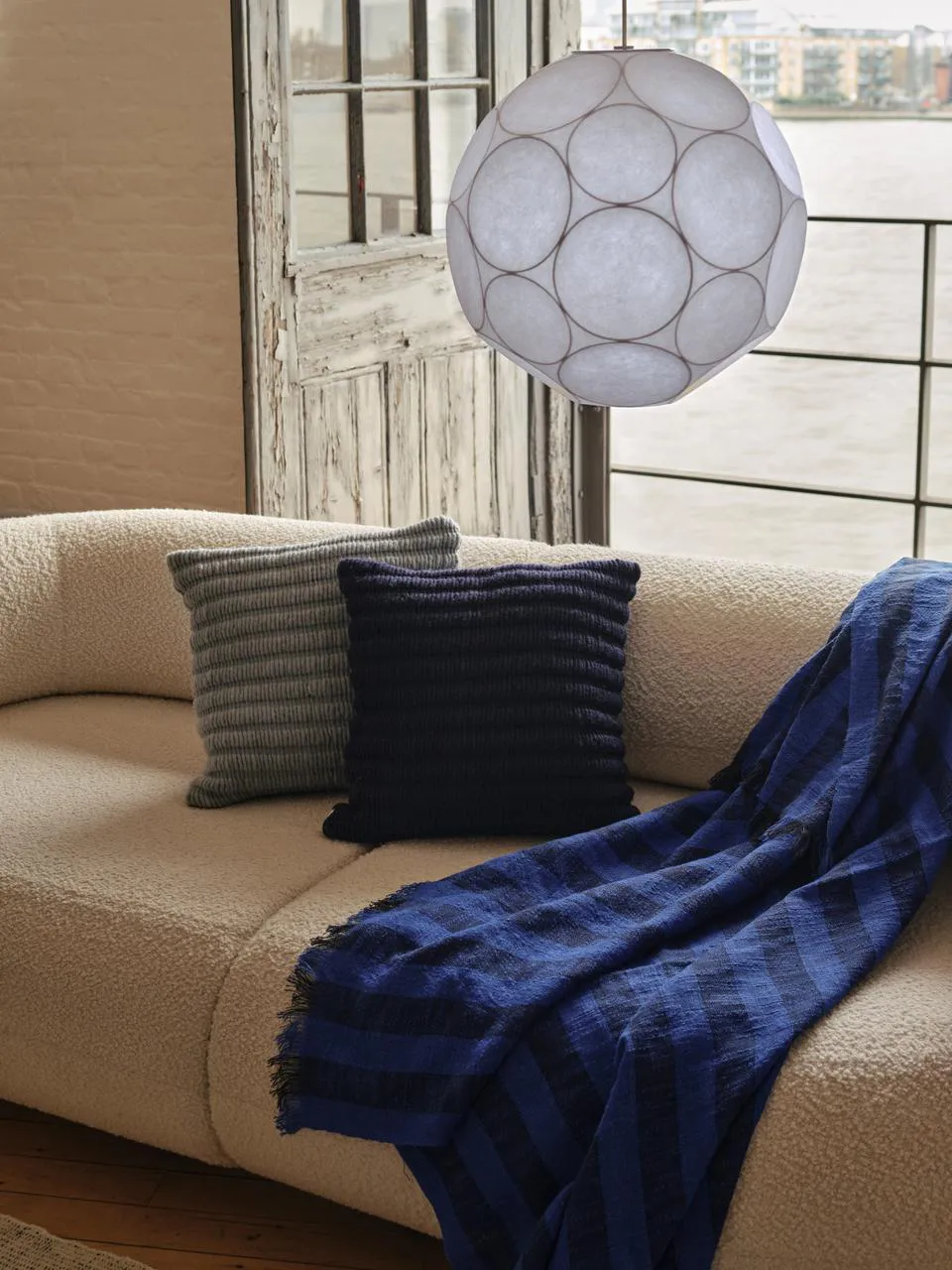 Band pläd 160x200 cm, Blue & Black Tom Dixon