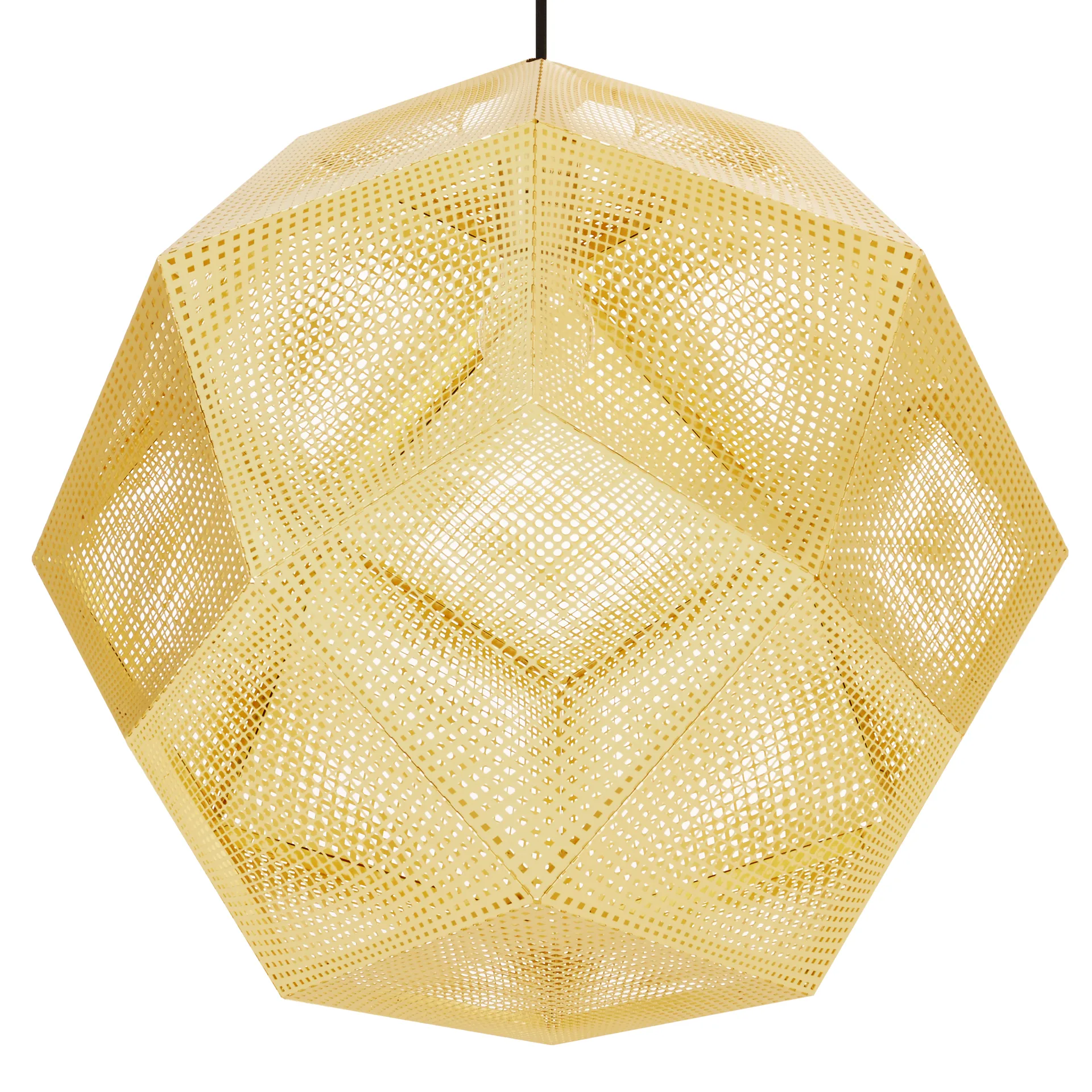 Etch taklampa 50 cm, Mässing Tom Dixon
