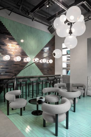 Flash soffbord runt - Svart-svart stativ - Tom Dixon