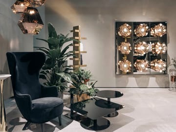 Flash soffbord runt - Svart-svart stativ - Tom Dixon