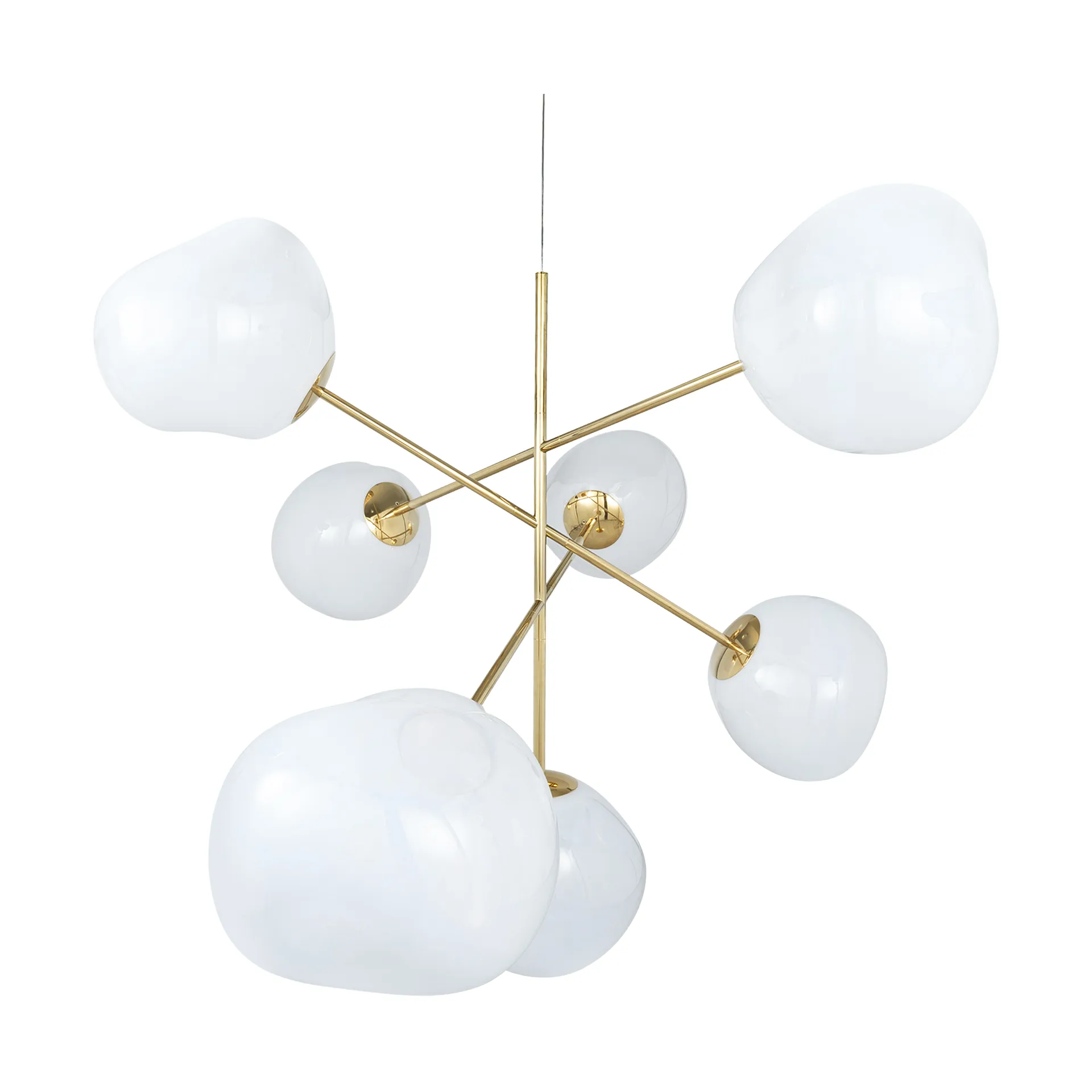 Melt Chandelier large takkrona LED 196 cm, Opal-gold Tom Dixon