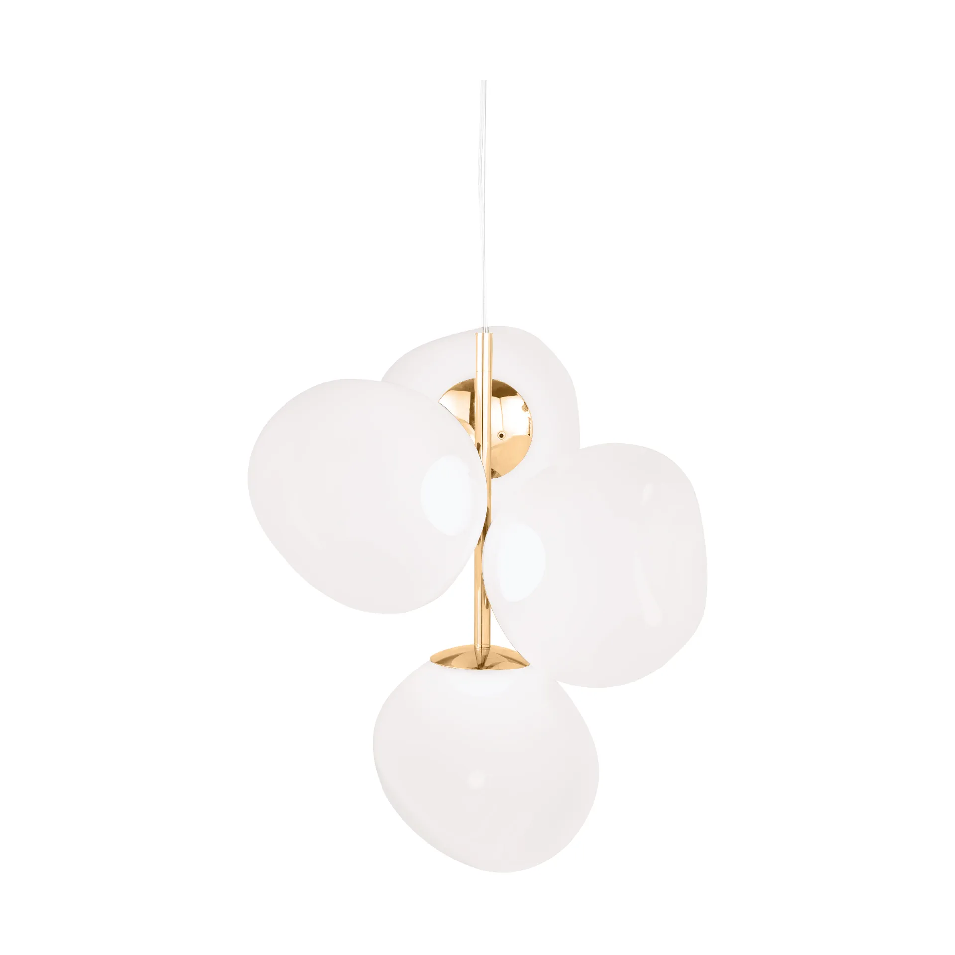Melt Chandelier small takkrona LED 103 cm, Opal-gold Tom Dixon