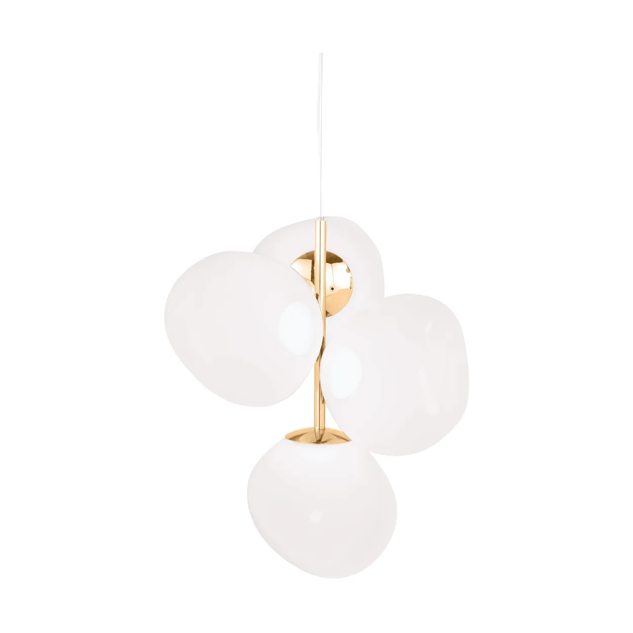Tom Dixon Melt Chandelier small takkrona LED 103 cm Opal-gold