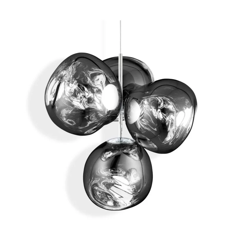 Melt Chandelier small takkrona LED 103 cm, Silver Tom Dixon