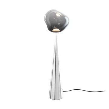 Melt Cone fat golvlampa LED 174,5 cm - Nickel-silverfärgad - Tom Dixon