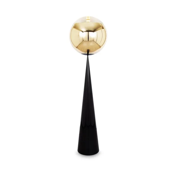 Mirror Ball fat golvlampa LED 175,5 cm, Gold Tom Dixon
