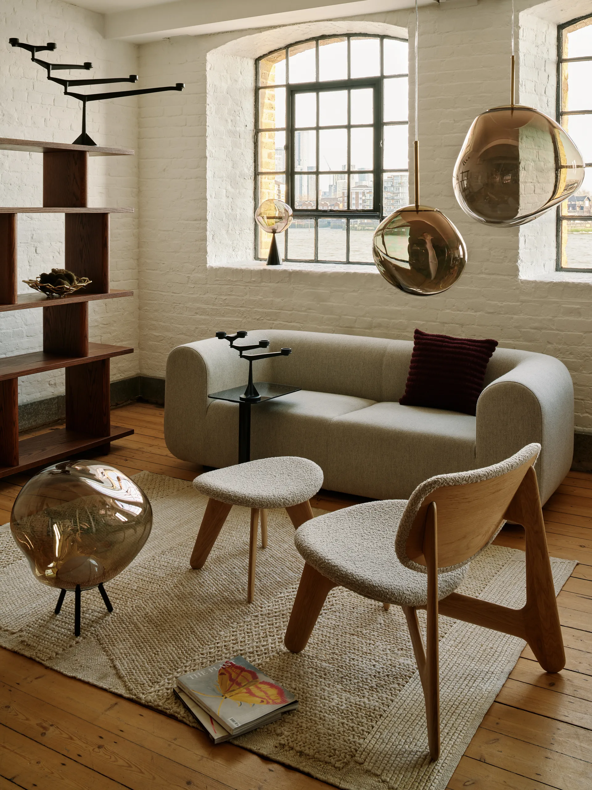 Ridge kudde 45x45 cm, Burgundy Tom Dixon