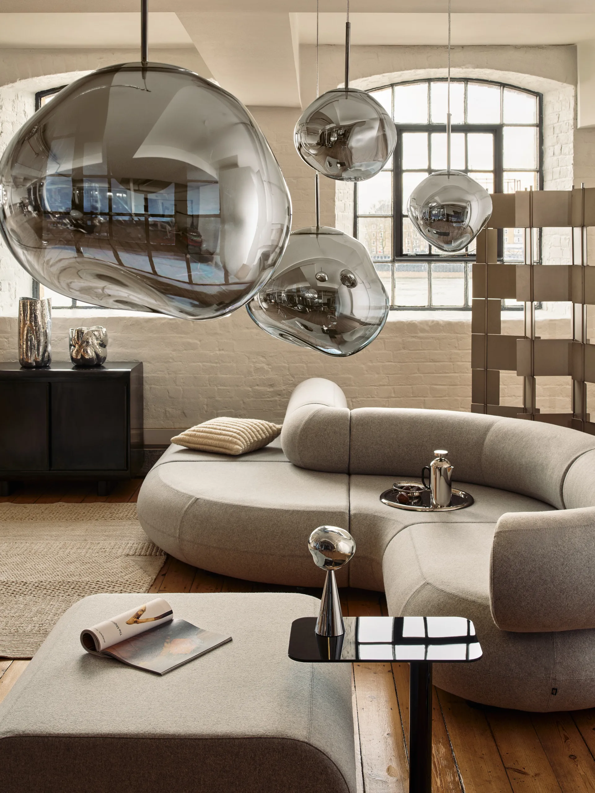 Ridge kudde 45x45 cm, Natural Tom Dixon