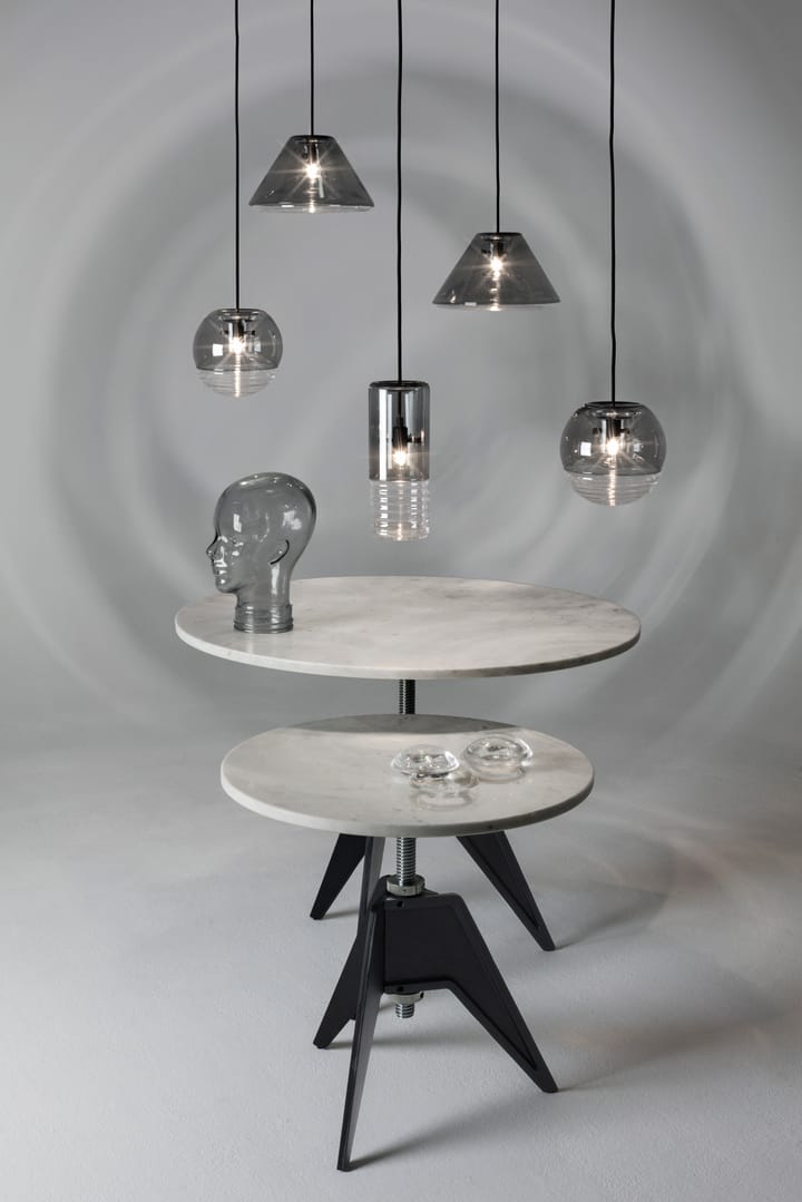 Screw sidobord Ø60 cm, White marble-cast iron Tom Dixon