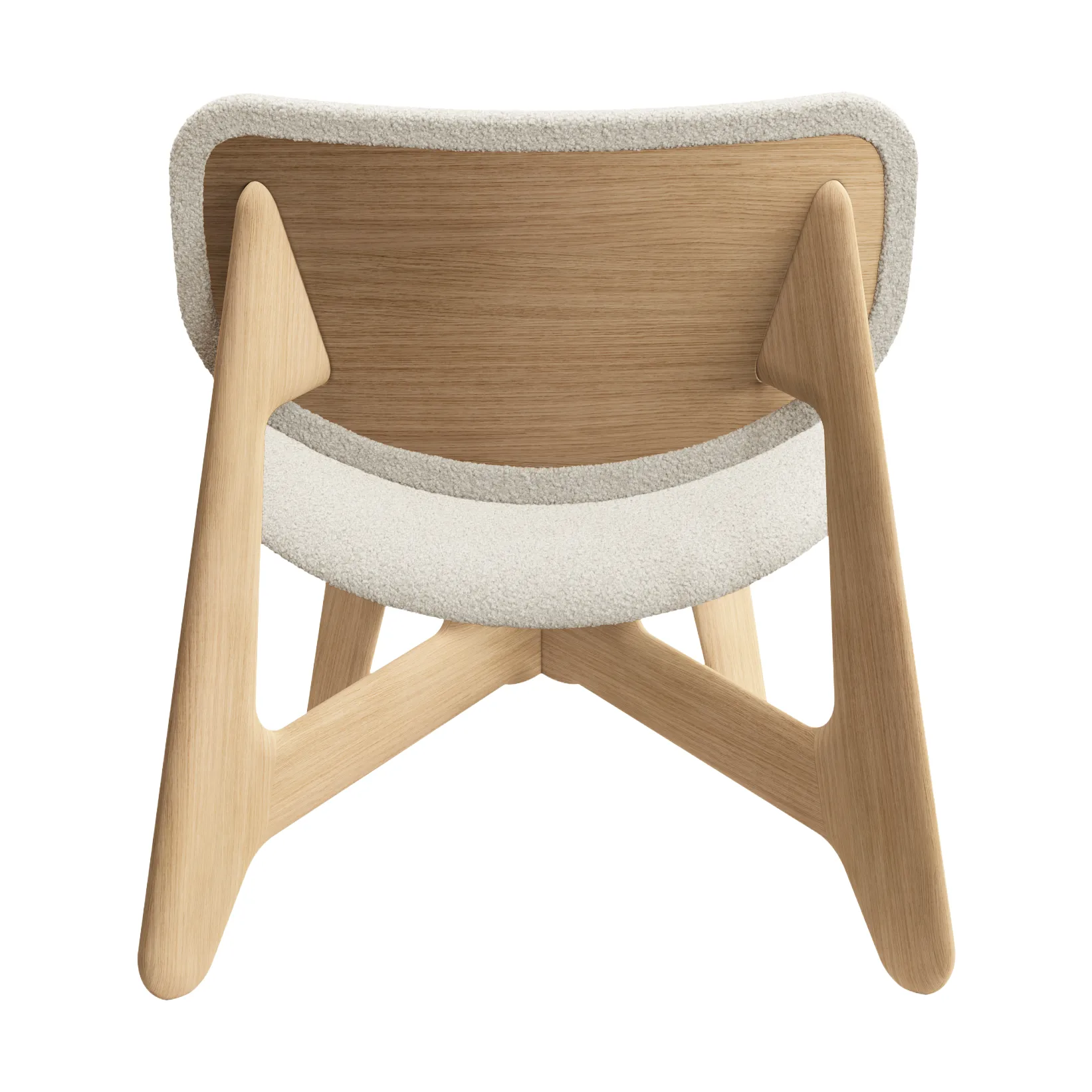 Slab loungestol klädd sits, Natural brushed oak-Elle 0200 CMHR Natural Tom Dixon