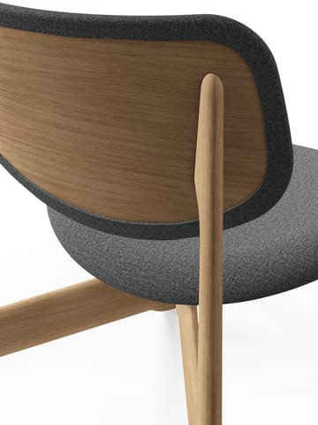 Slab loungestol klädd sits - Natural brushed oak-Hallingdal 0130 mid grey - Tom Dixon