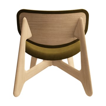 Slab loungestol klädd sits - Natural brushed oak-Royal 0162 CMHR Khaki - Tom Dixon