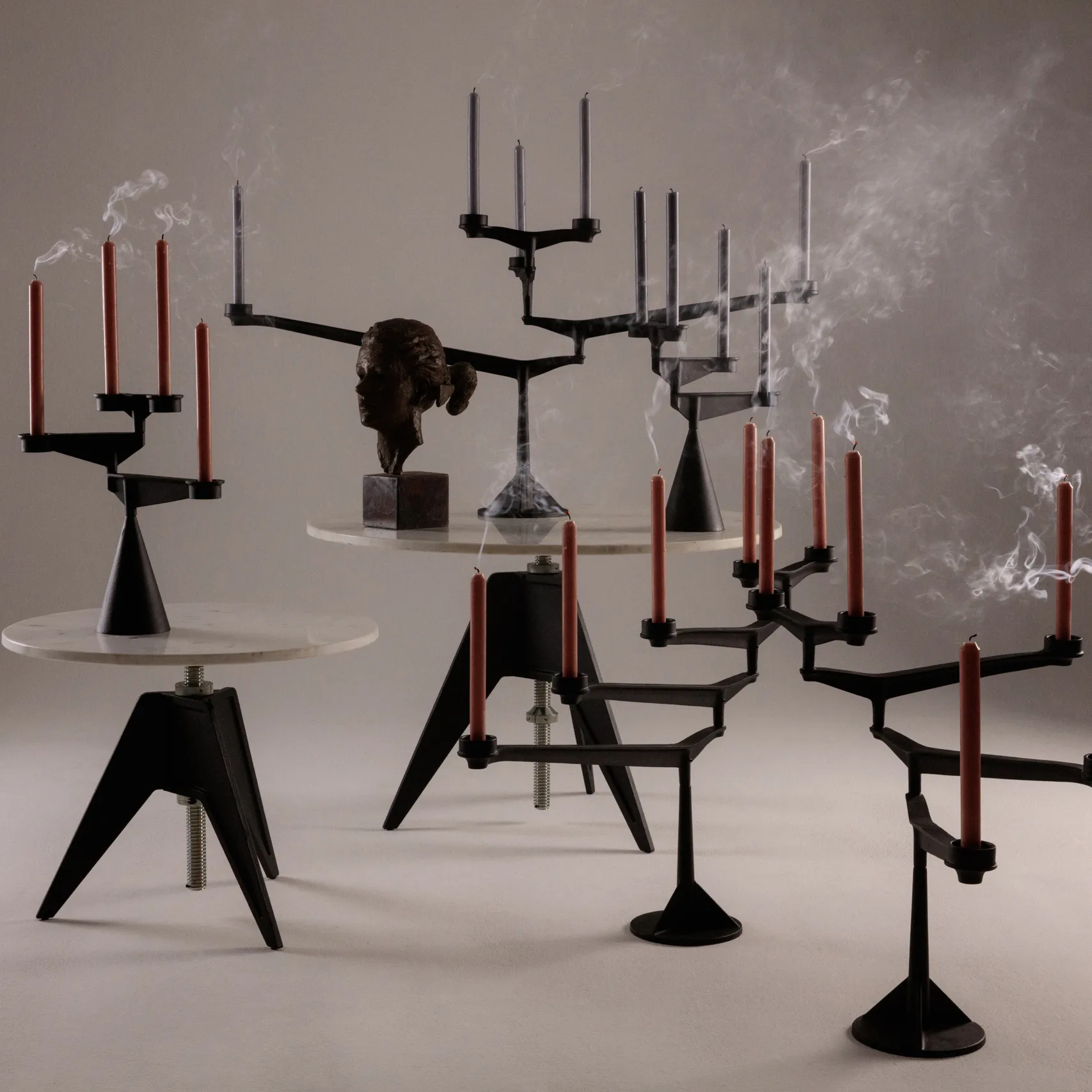 Spin kandelaber mini, Svart Tom Dixon