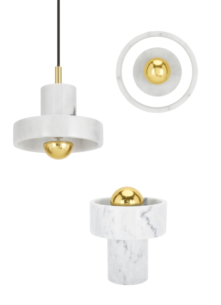 Stone pendel - Vit marmor - Tom Dixon