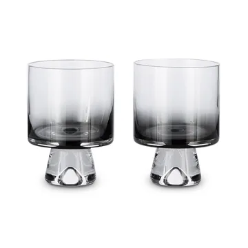 Tank dricksglas låga 2-pack - Svart - Tom Dixon