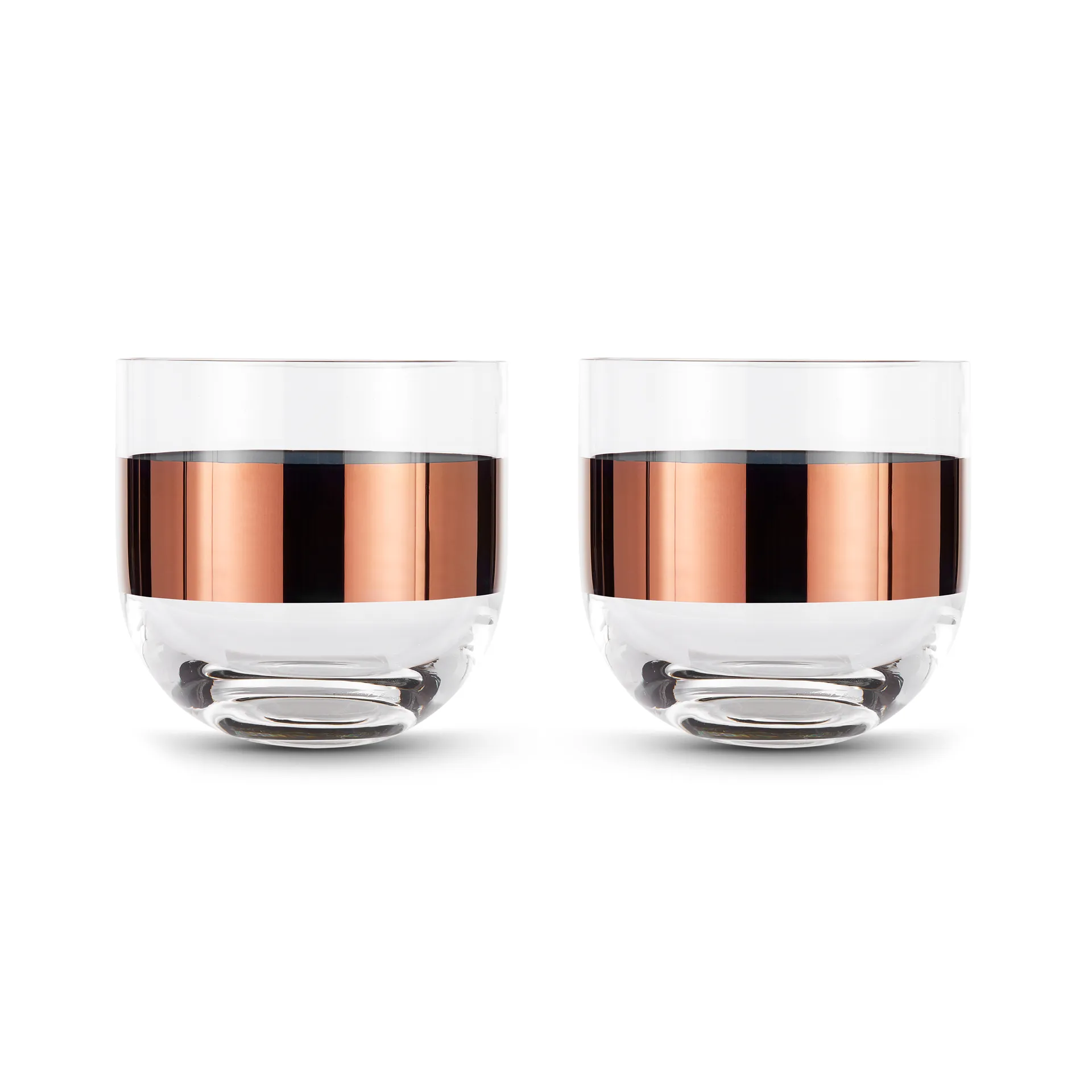 Tank whiskyglas 30 cl 2-pack, Clear-copper Tom Dixon