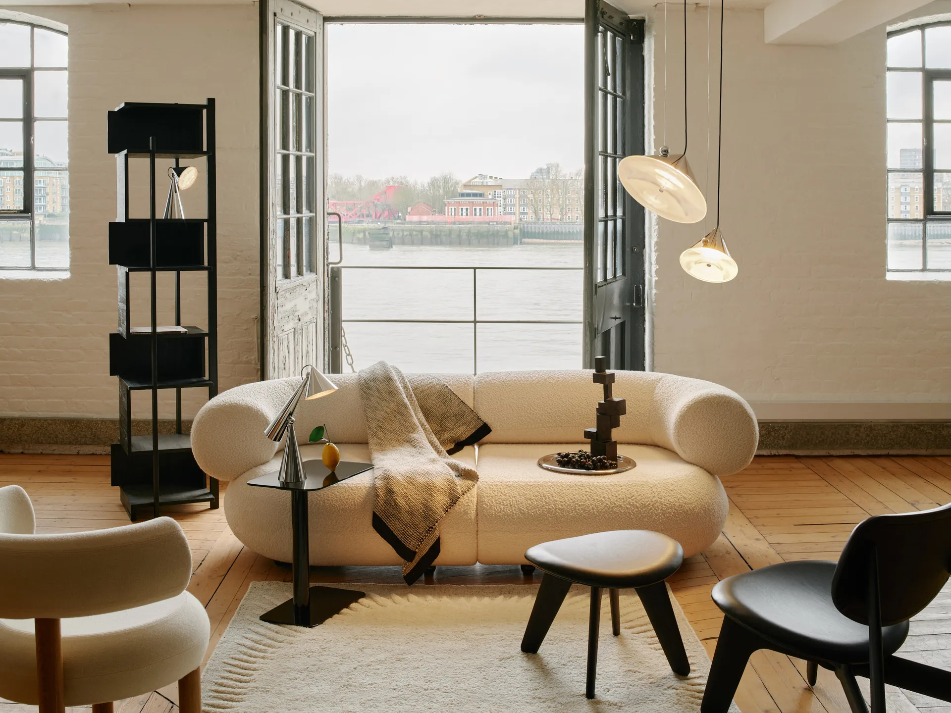 Thread filt 140x180 cm, Black & White Tom Dixon