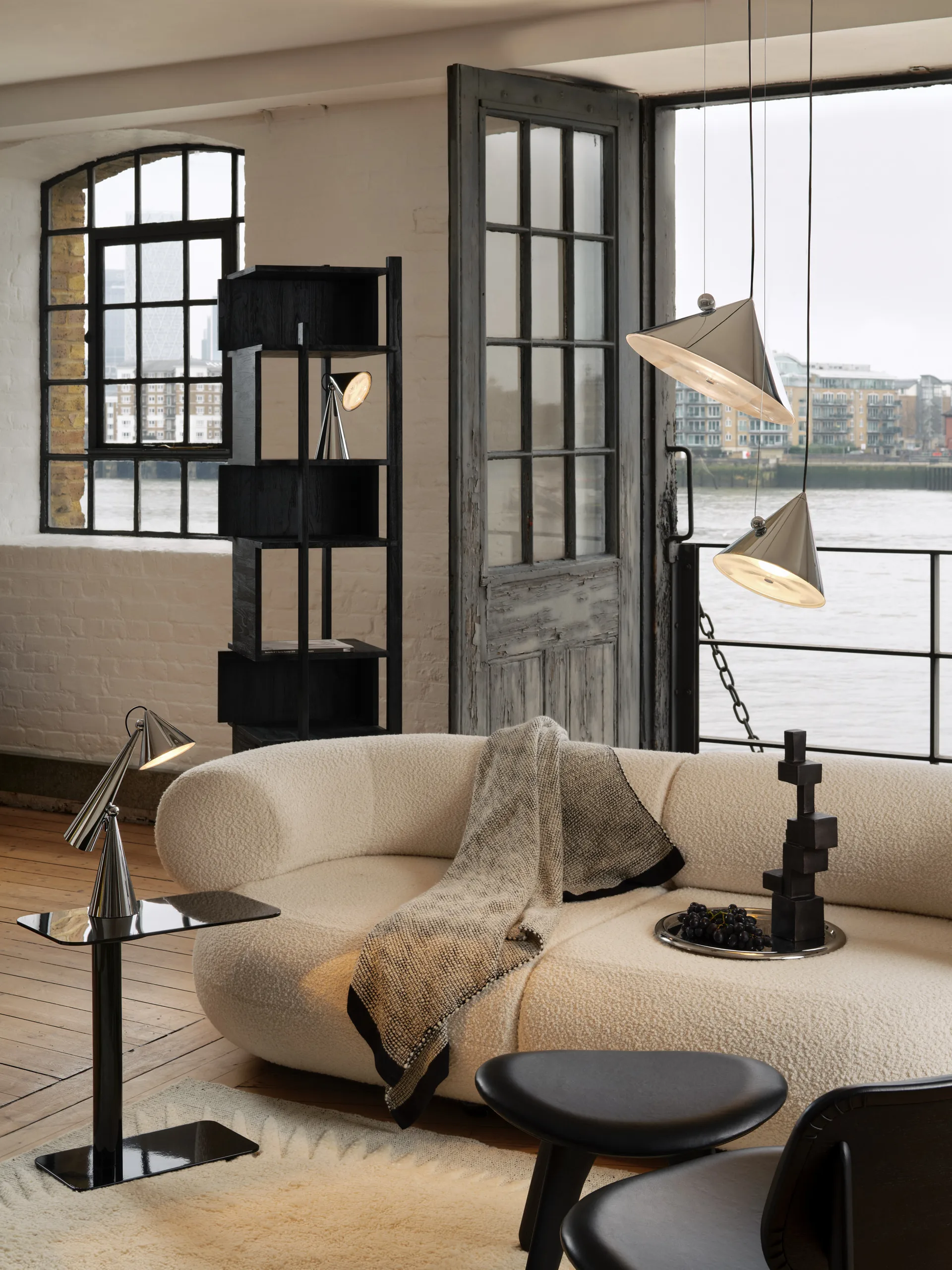 Thread filt 140x180 cm, Black & White Tom Dixon