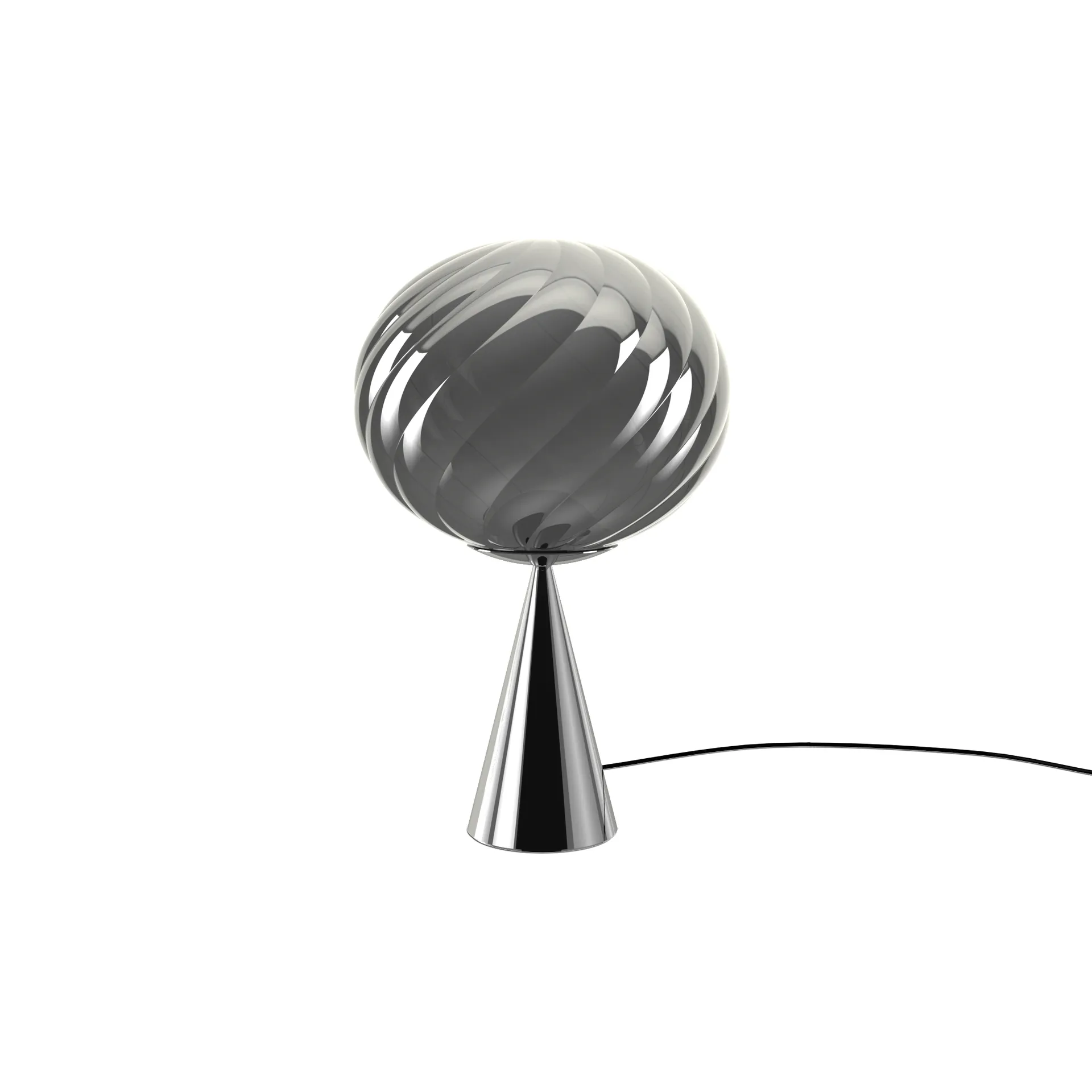 Whirl cone fat bordslampa, Silver-black Tom Dixon
