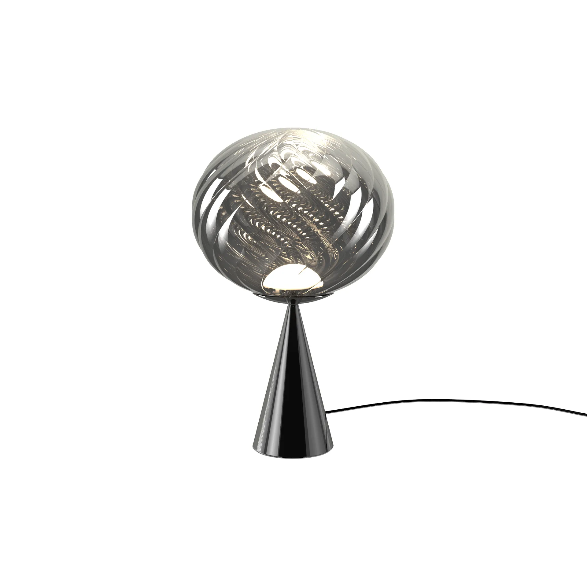 Whirl cone fat bordslampa, Silver-black Tom Dixon
