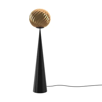 Whirl cone fat golvlampa - Gold-black - Tom Dixon