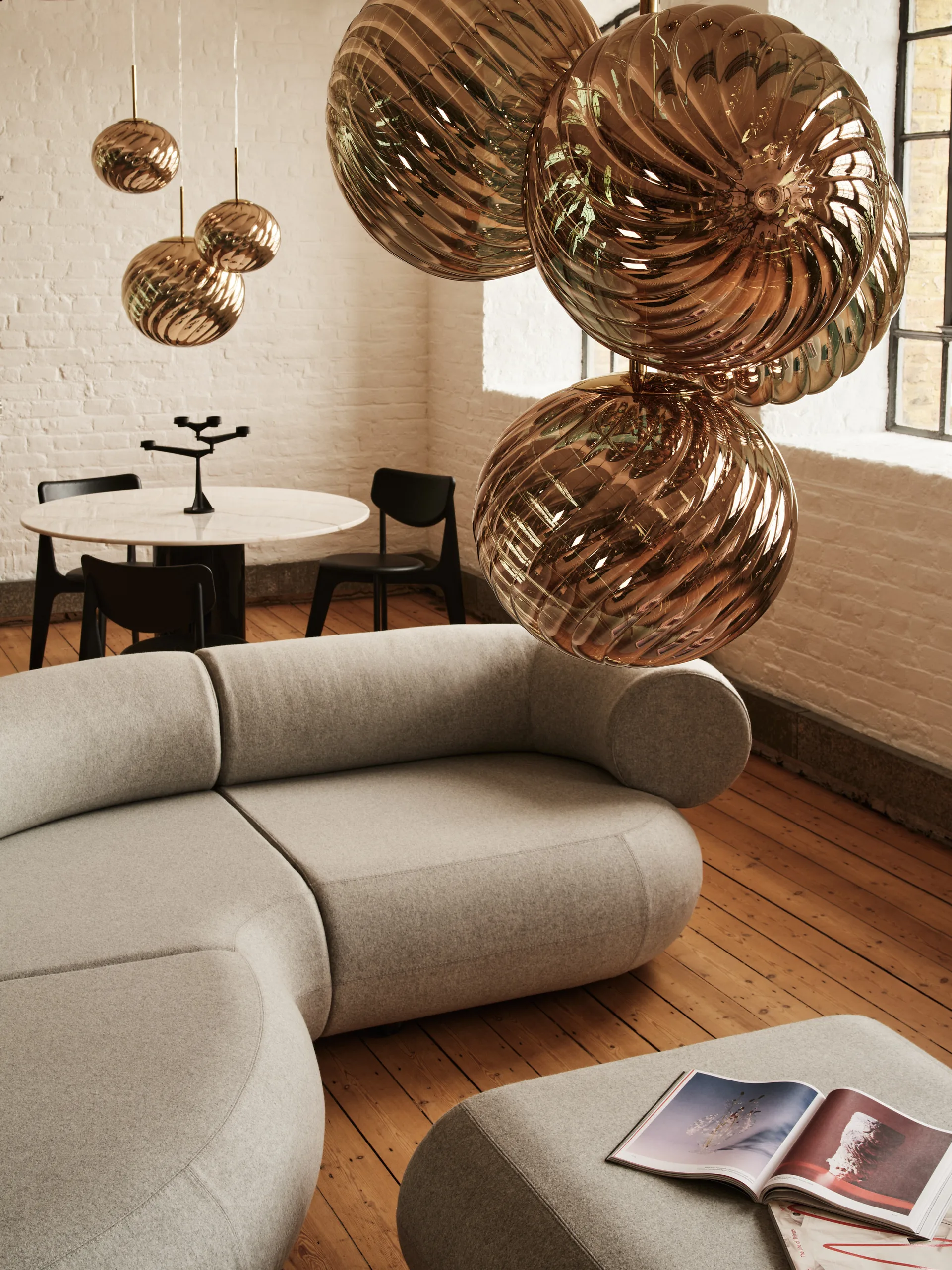Whirl pendel Ø45 cm, Gold Tom Dixon