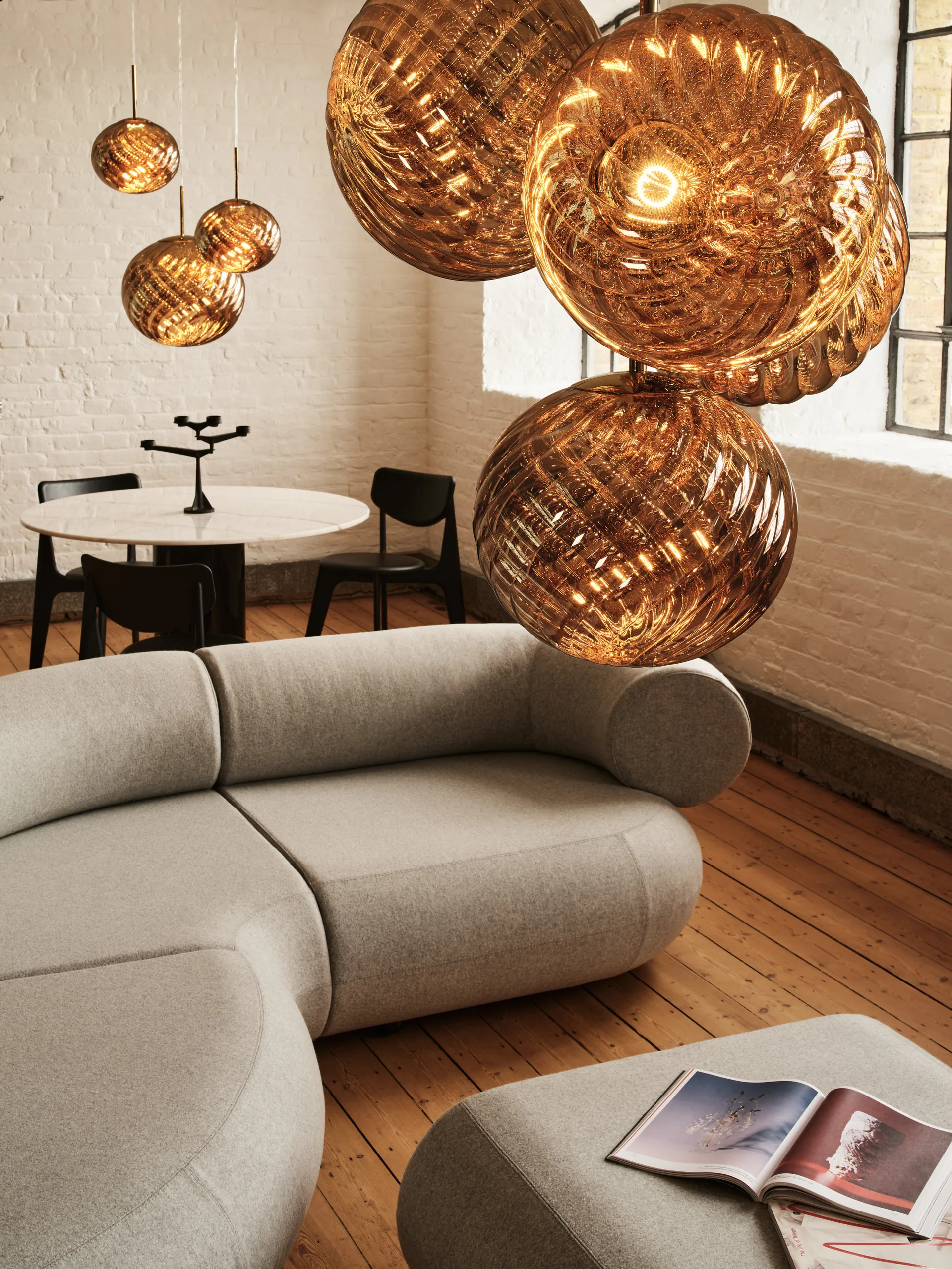 Whirl pendel Ø45 cm, Gold Tom Dixon