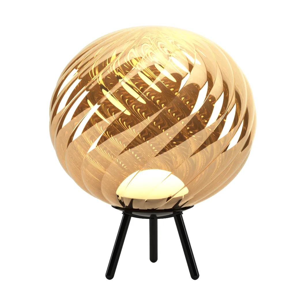 Whirl portable golvlampa, Gold-black Tom Dixon
