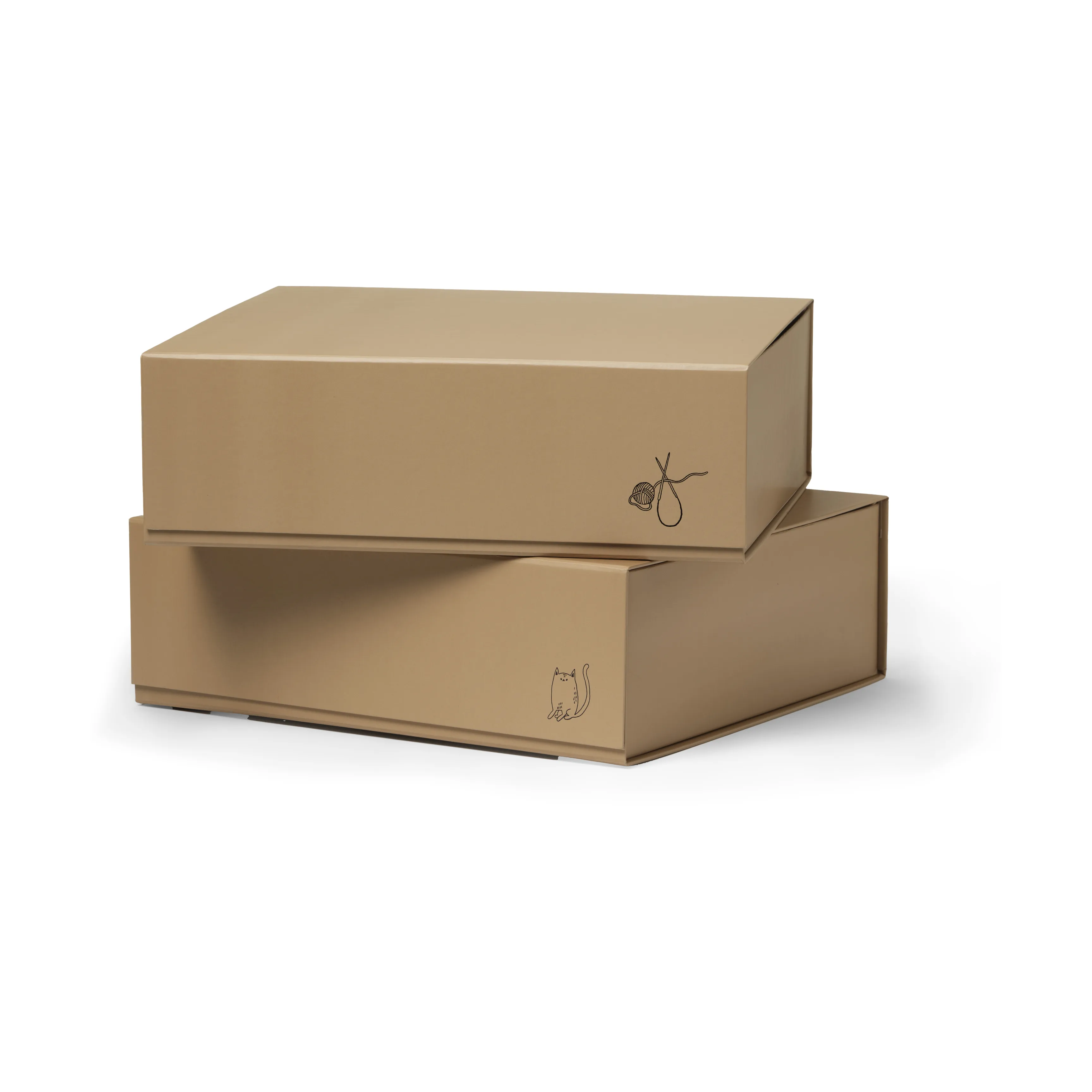 Pac box förvaringsbox, TÔNN x MAJASBOK Mocca, 32,5x10,5x30 cm, 2-pack