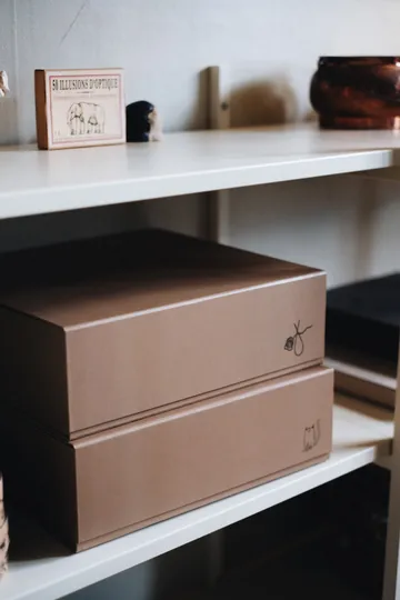 Pac box förvaringsbox - TÔNN x MAJASBOK Mocca, 32,5x10,5x30 cm, 2-pack - TÔNN furniture