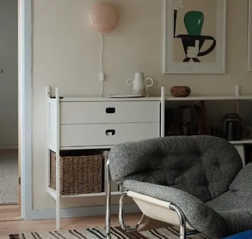 Portal bokhylla small, White, 158 cm - TÔNN furniture