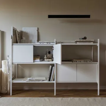 Portal bokhylla small, White, 158 cm - TÔNN furniture