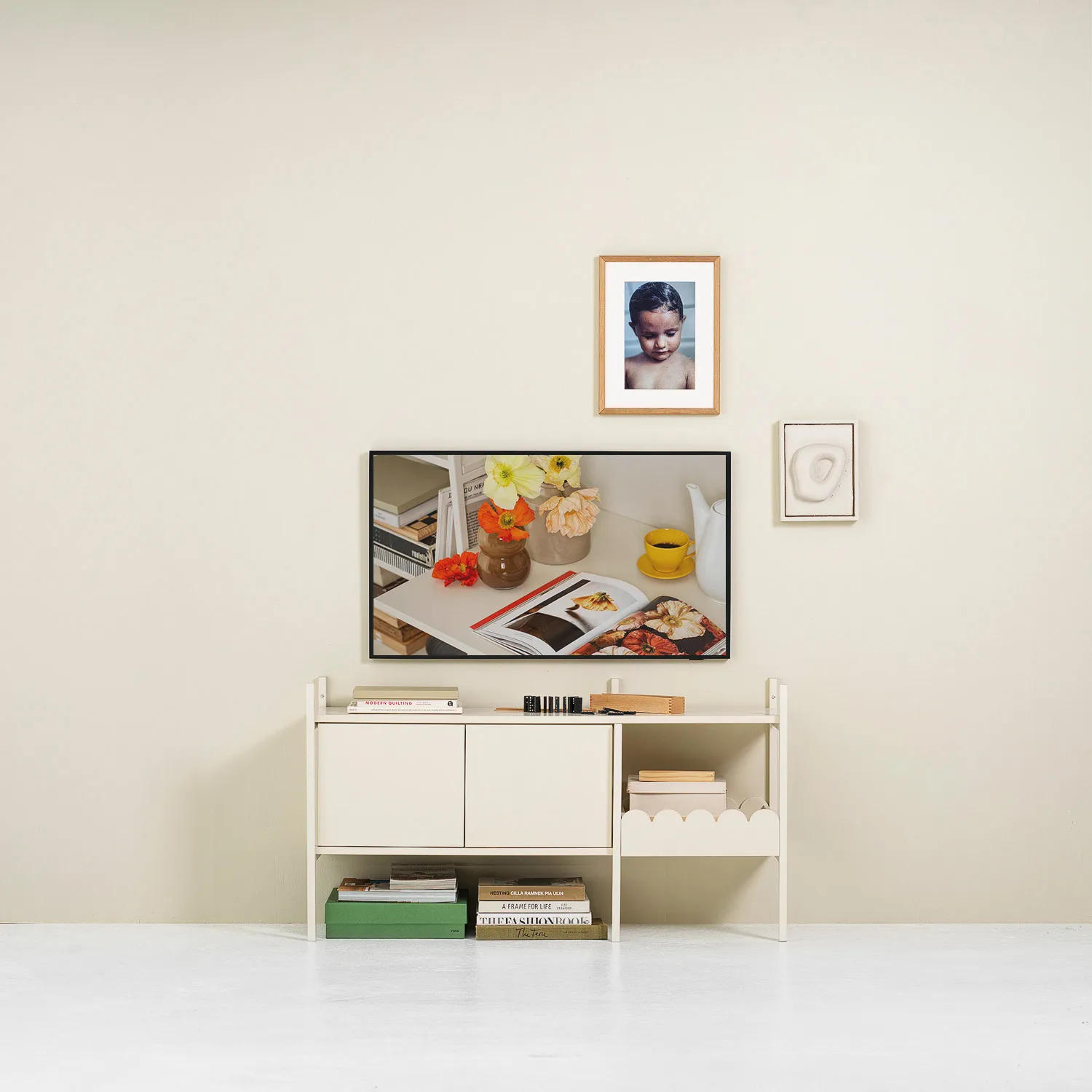 Portal TV-bänk 123 cm - Off-white,  TÔNN furniture