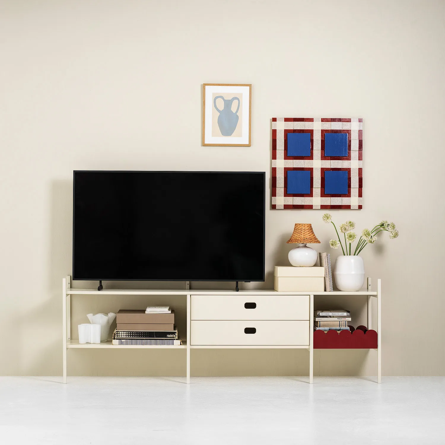 Portal TV-bänk 201 cm - Off-white,  TÔNN furniture