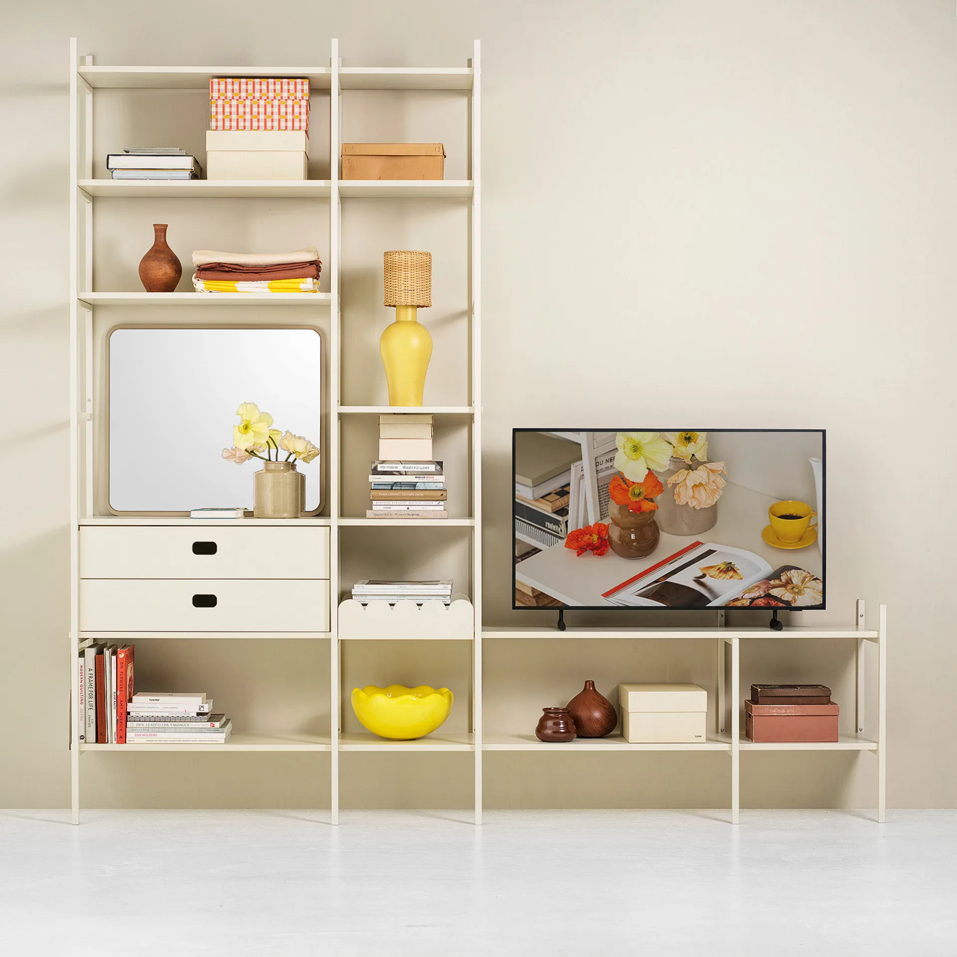 Portal TV-hylla, Off white, 244 cm,  TÔNN furniture