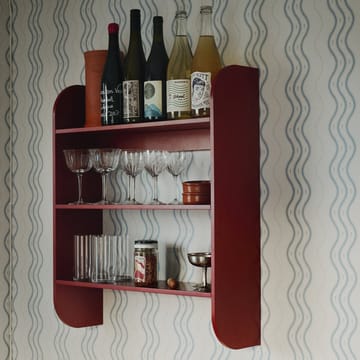 Strapats vägghylla 62x73,6 cm - Burgundy - TÔNN furniture