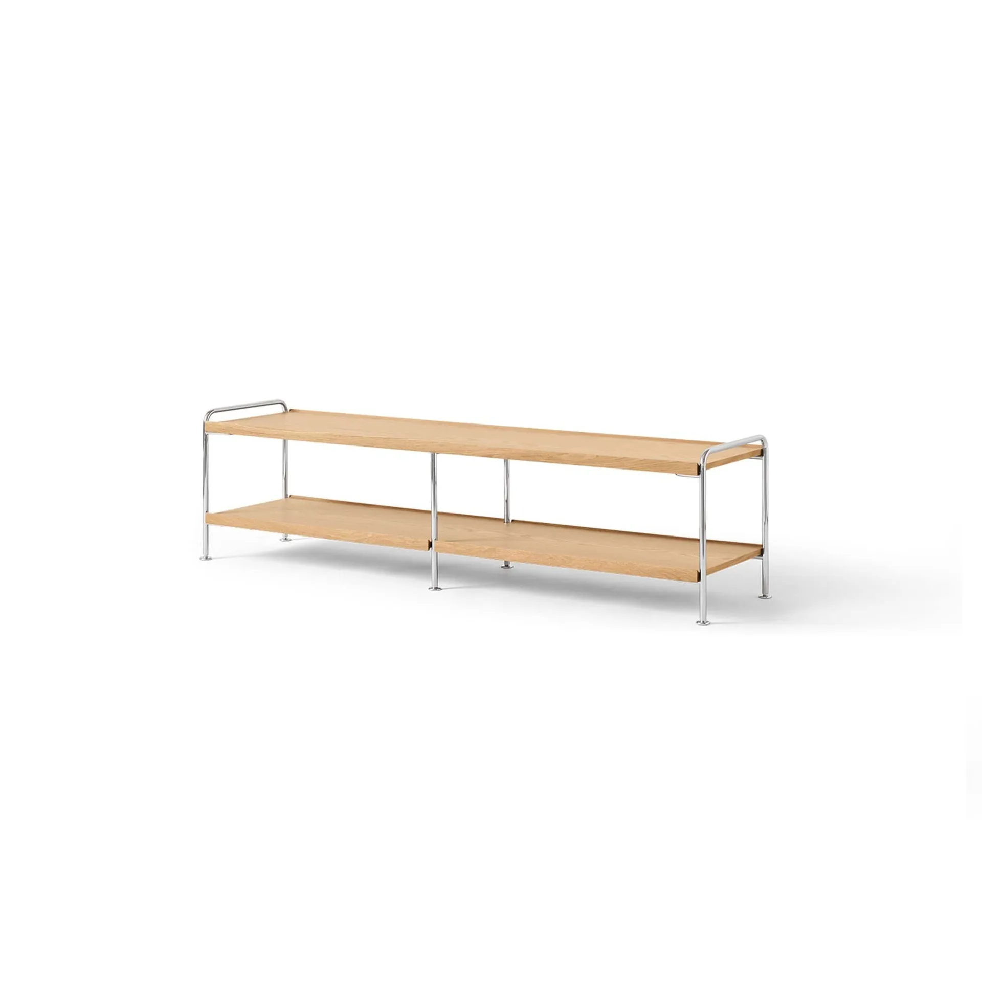 Alima NDS4 konsollhylla, Lackerad ek-krom, 162x42x38 cm &Tradition