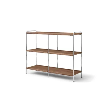 Alima NDS5 hylla - Lackerad valnöt-krom, 123x95x38 cm - &Tradition