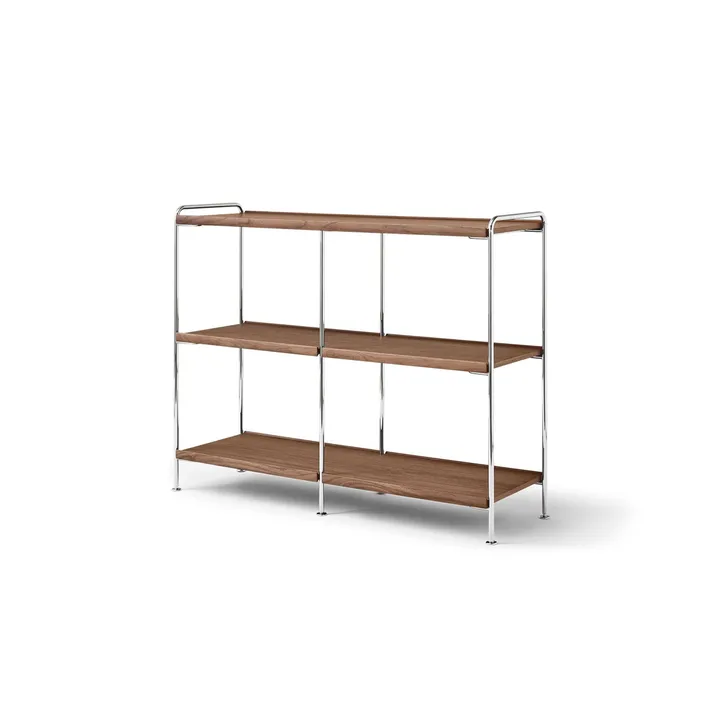 Alima NDS5 hylla - Lackerad valnöt-krom, 123x95x38 cm - &Tradition