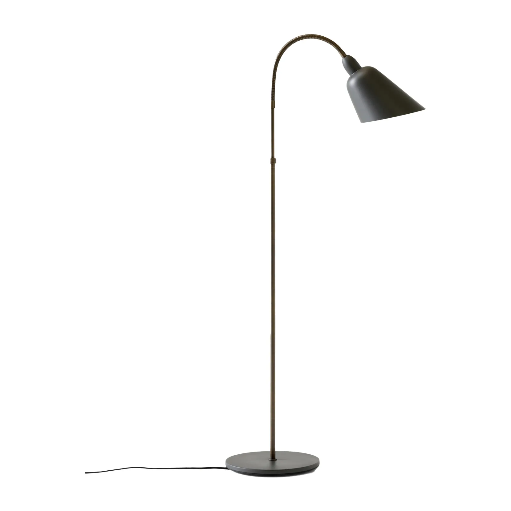 Bellevue AJ7 golvlampa Anniversary Edition, Stone grey-bronzed brass &Tradition