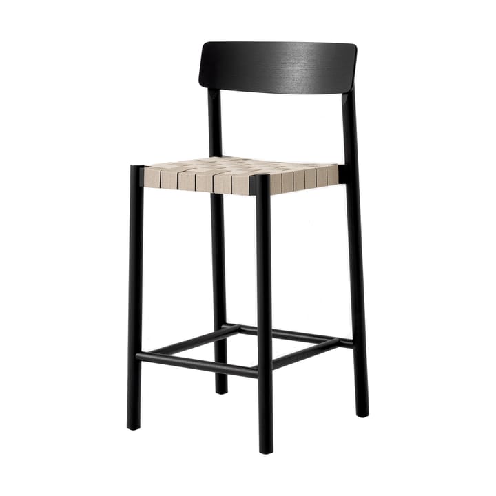 Betty TK12 Counter Chair barstol 65 cm - Natural linen-black lacquered ash - &Tradition