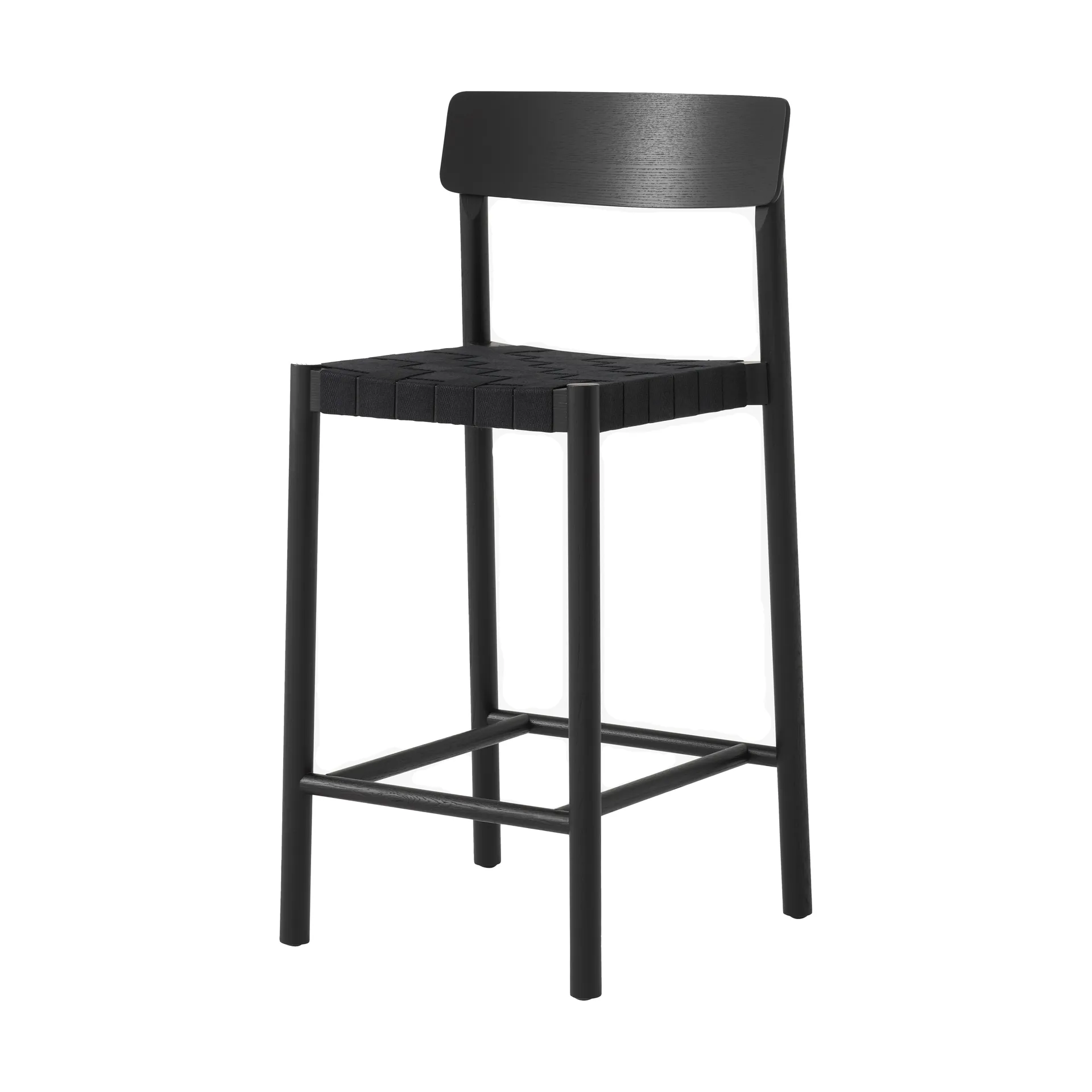 Betty TK12 Counter Chair barstol 65 cm, Svart lin-svartlackad ask &Tradition