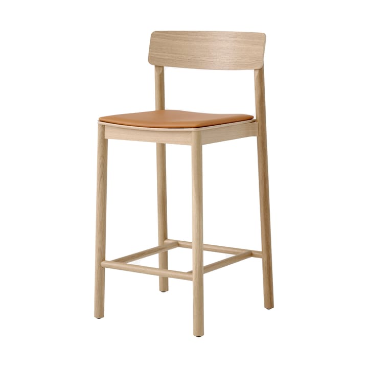 Betty TK14 Counter Chair barstol 65 cm - Noble leather cognac-lacquered solid oak - &Tradition
